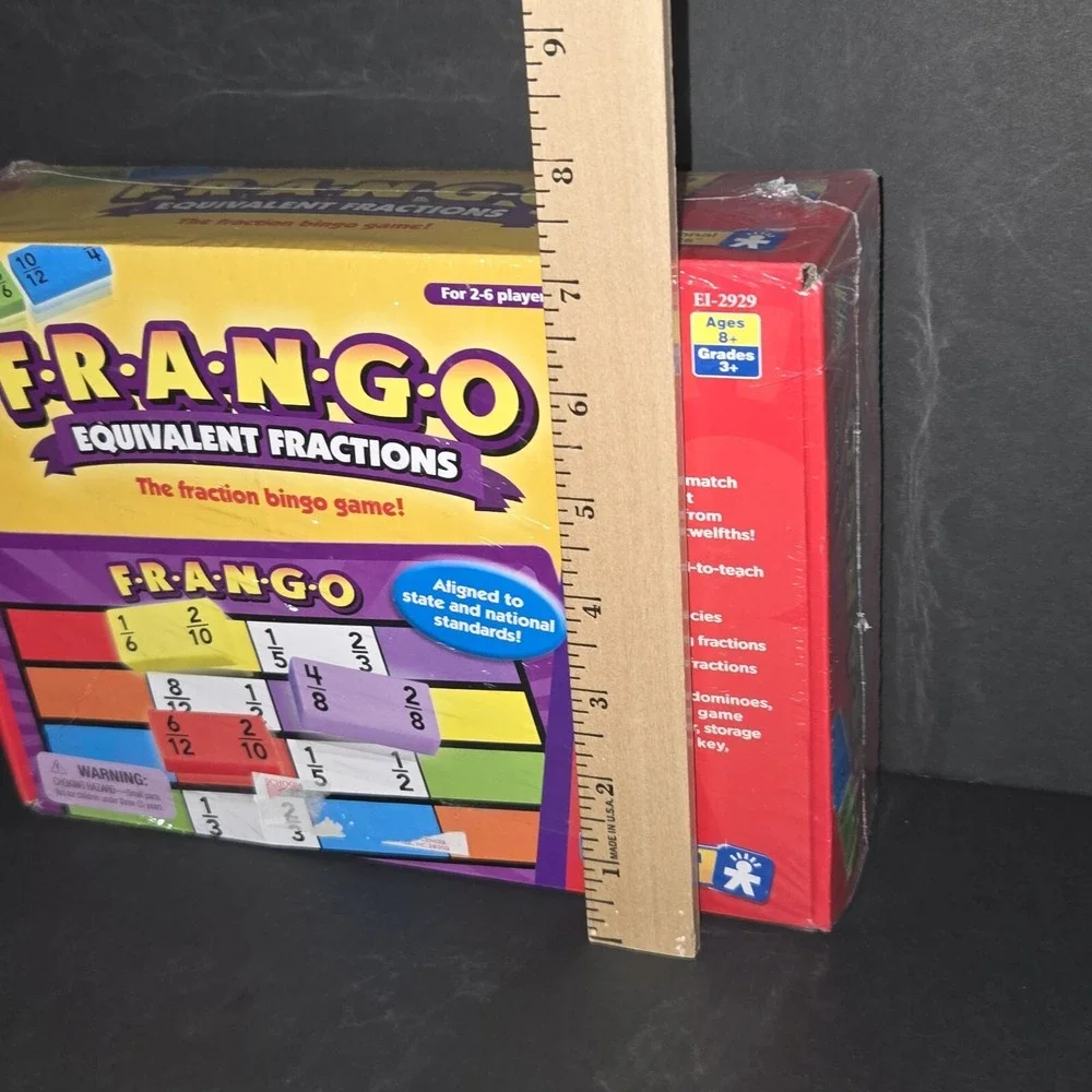 NEW Frango Fractions The Fraction‎ Bingo Game COMPLETE Educational Homeschool